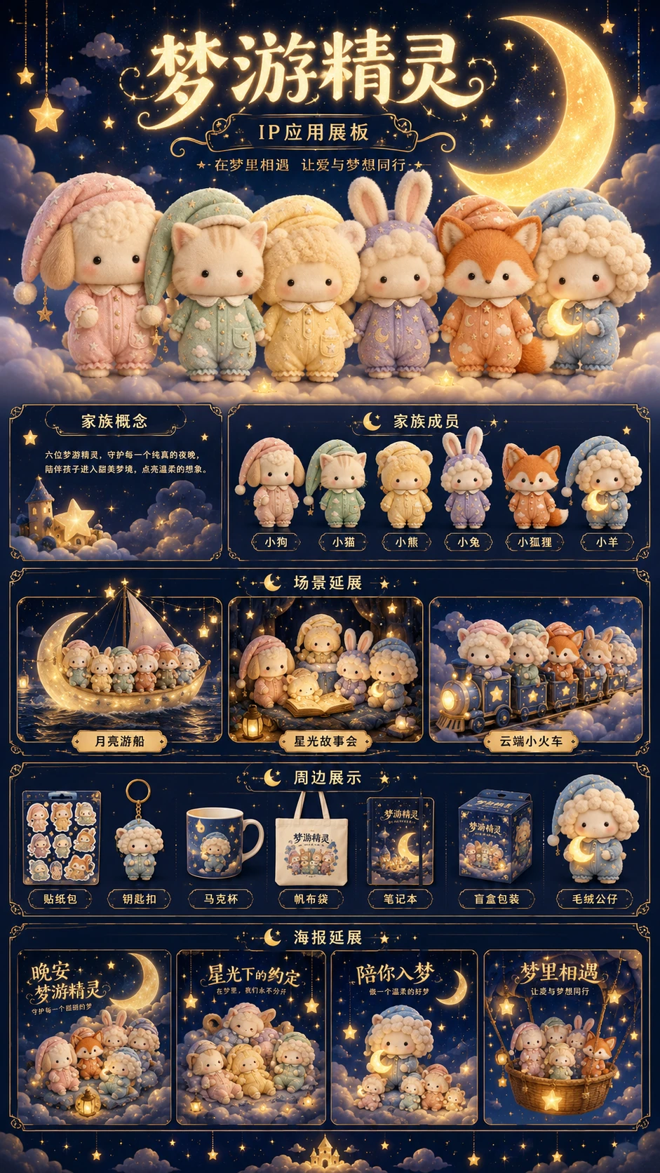 梦游精灵IP应用展板